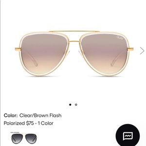 QUAY All In Clear Brown Flash Sunglasses